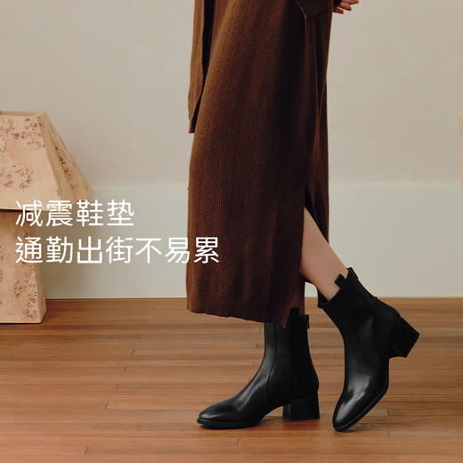 【桑葚茶】7or9 秋冬款切尔西瘦瘦靴 优雅通勤短靴靴子 商品图3