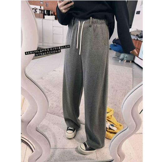 25AW上新【现货折上95折】 蕾蕾同款【松弛神裤！】全松紧高腰人字纹窄版休闲毛呢裤 商品图0