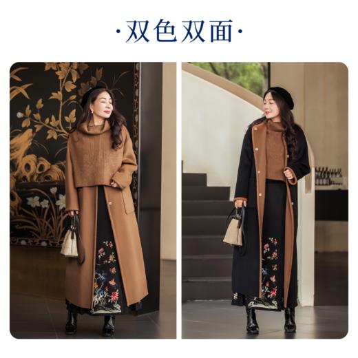 【林栖设计小店】绵羊毛双面呢外套披肩美拉德高级感2025秋冬新款大衣女1954073 商品图0