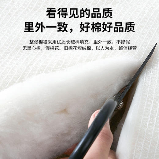 优选丨【新疆直发！】疆艺品 新疆手工棉花被 新疆长绒棉填充  多规格不同斤数选择 四季都能用盖 商品图5