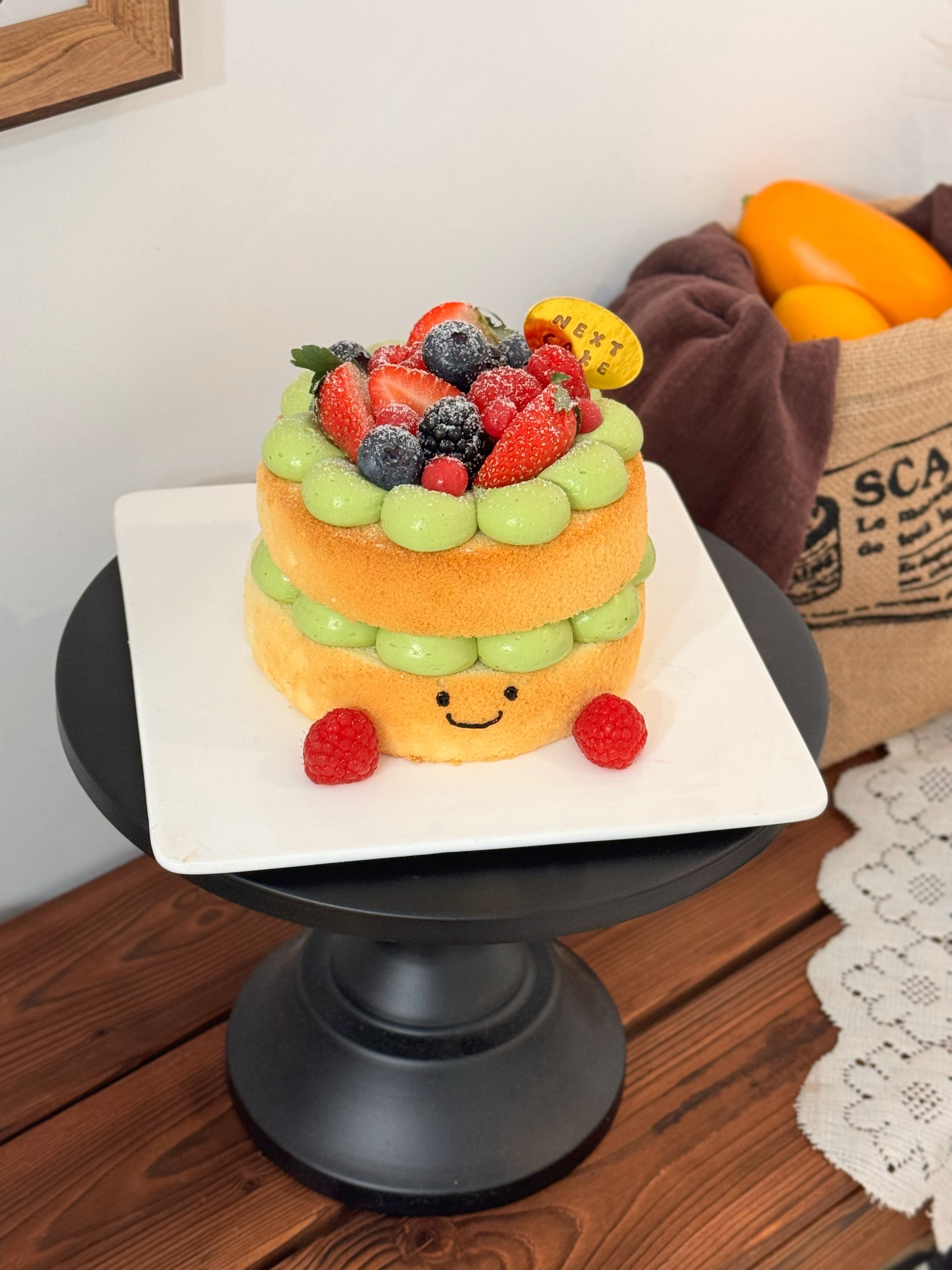 开心果奶油奶酪云朵裸蛋糕