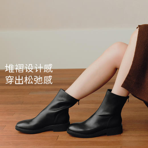 7or9马丁短靴秋冬圆头通勤巧克力芭菲（跟高3.5cm） 商品图4