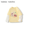 巴拉巴拉童装宝宝t恤纯棉假两件长袖上衣女童秋装2025新款印花萌 商品缩略图4