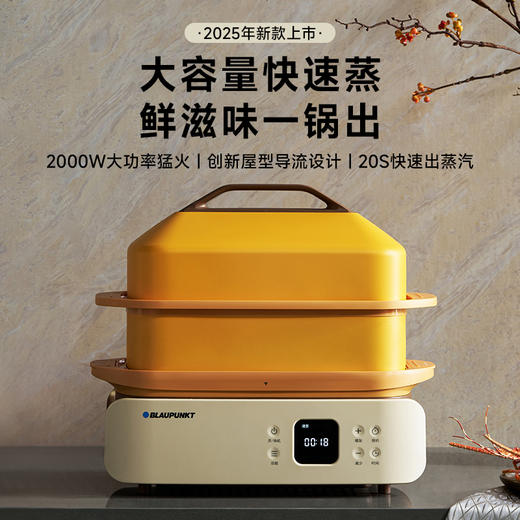 蓝宝双聚能速蒸电蒸锅家用电热锅BP-ZG13 商品图1