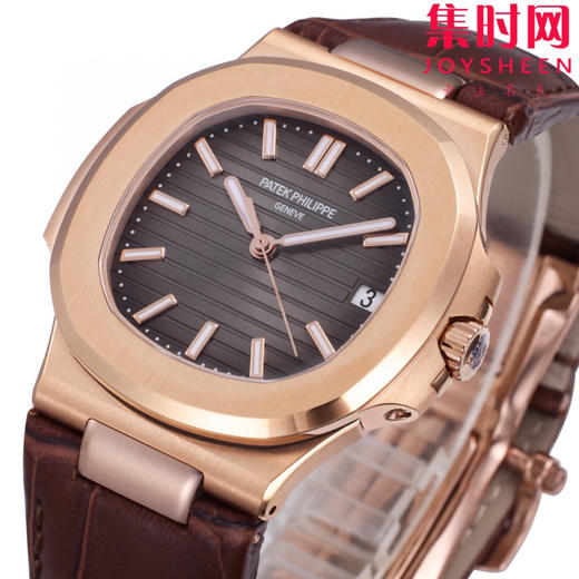 BBF百达翡丽鹦鹉螺系列 鹦鹉螺5711皮带款 全玫金灰盘 丹东324一体机 男士腕表 表径40mm 商品图3