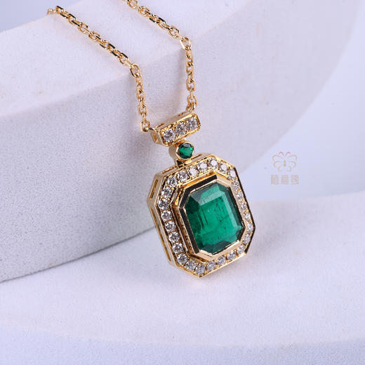 【矜贵一生】祖母绿镶钻项链  CB12505051 商品图1