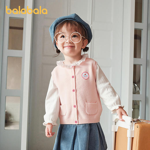【商场同款】巴拉巴拉童装儿童马甲2025冬季新款半边绒保暖女童萌 商品图2
