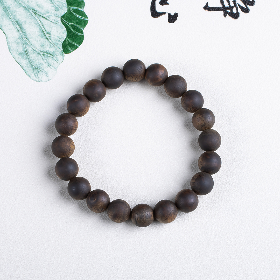 xy0645，10mm沉香素串单圈手串