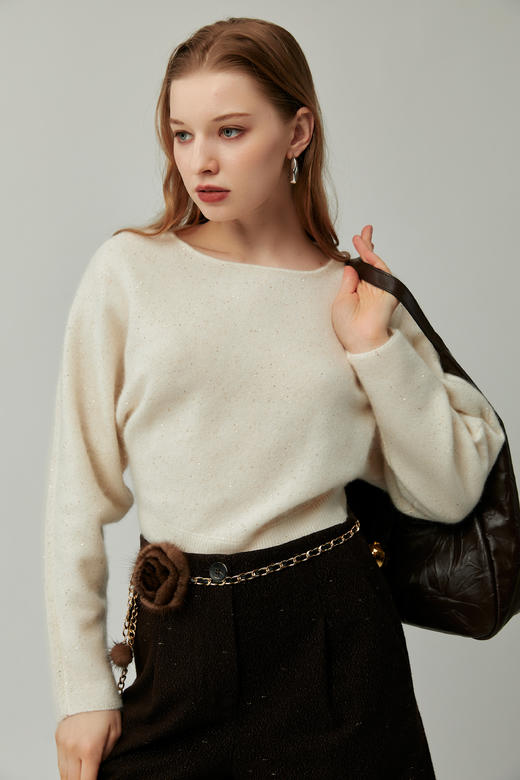 SAFICOO 优雅简淑 舒适高级 保暖性极好羊绒衫 商品图2