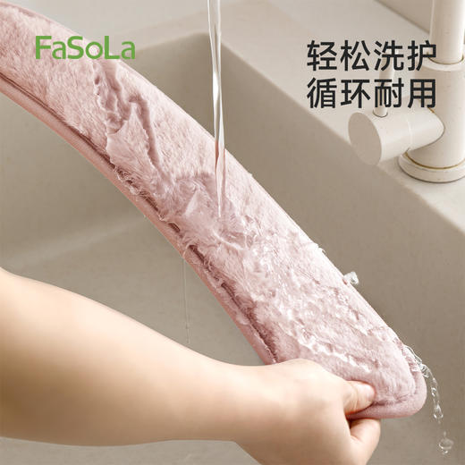 FaSoLa冬季坐便粘贴加厚加绒兔毛抗菌马桶垫 商品图6