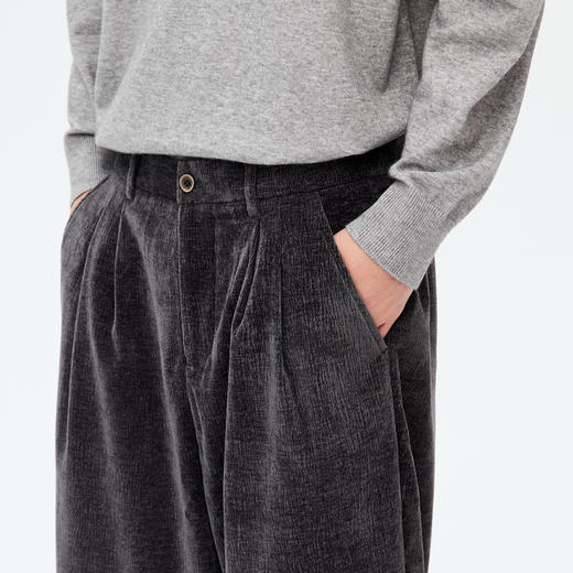 NPC潮牌雪尼尔直筒休闲裤百搭树皮纹肌理男休闲直筒NP58TR38 商品图2