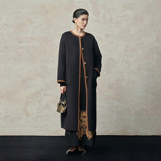 【林栖设计小店】绵羊毛双面呢外套披肩美拉德高级感2025秋冬新款大衣女1954073 商品图11