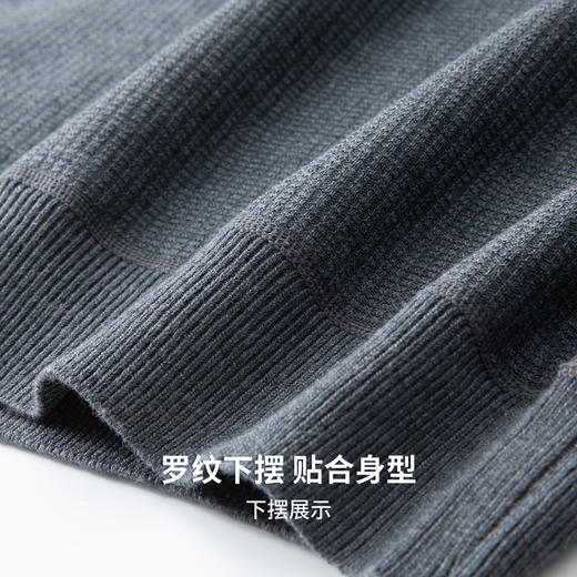 【含绵羊毛】圣得西男士休闲百搭毛衣2025秋冬季新款半高领厚毛衫 商品图9