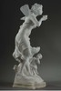 独角鹿西洋古董 19世纪法国著名雕塑家Math. Moreau签名创作人物主题大理石雕塑《泉边仙女》 商品缩略图2