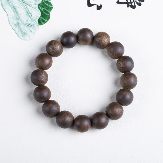 xy0643，14.2mm沉香素串单圈手串 商品图0