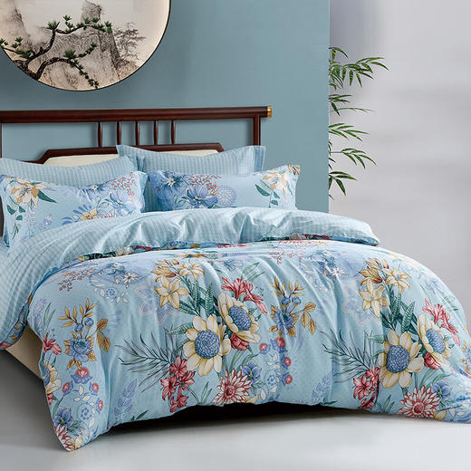 富安娜家纺 床品四件套 安巢芳菲 被套203*229cm 商品图1