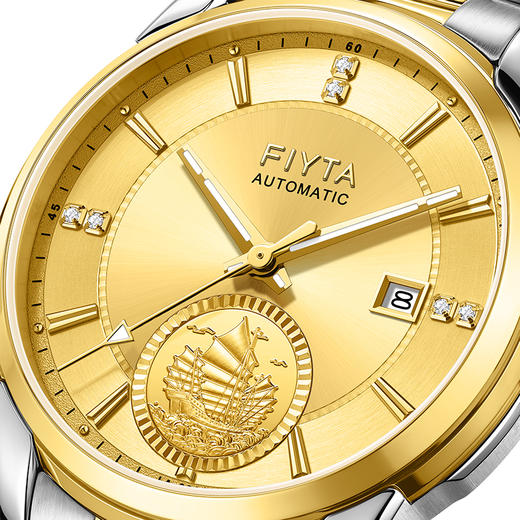 飞亚达芯动系列999真金币真钻情侣款男士机械表GA520012.TGT 商品图4