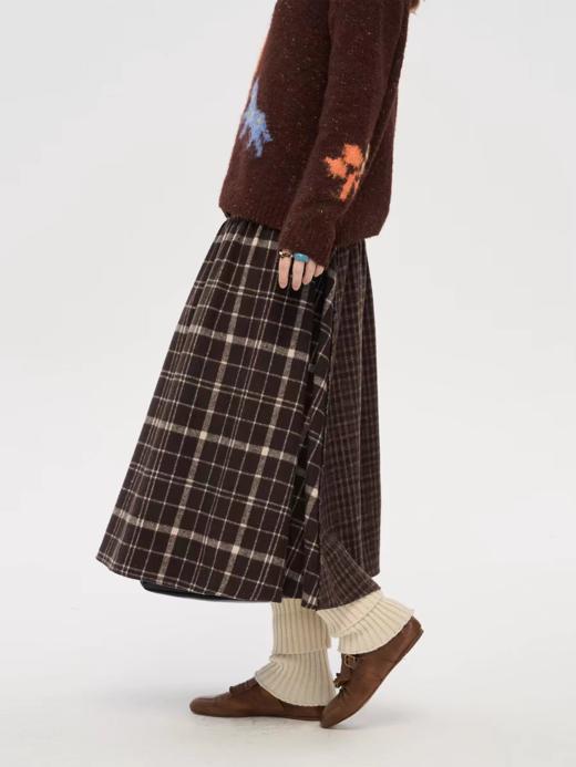 local tag/lt25awk28/棕色系双面长裙 商品图1