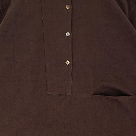 山也 郝  不规则立领长袖衬衫 商品图2