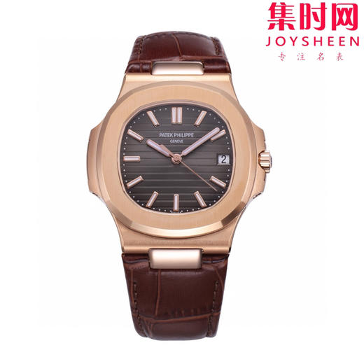 BBF百达翡丽鹦鹉螺系列 鹦鹉螺5711皮带款 全玫金灰盘 丹东324一体机 男士腕表 表径40mm 商品图0