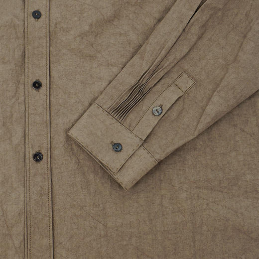 山也 郝 圆领毛边长袖衬衫 商品图2