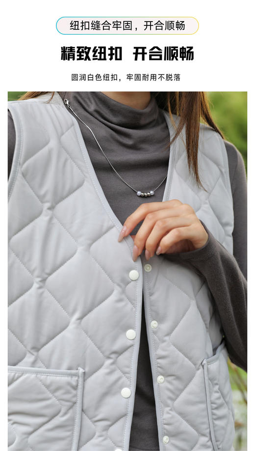 【YW】无忧购大码秋冬季轻盈棉马甲保暖男女同款羊绒内穿马甲（截单后7天发货) 商品图2