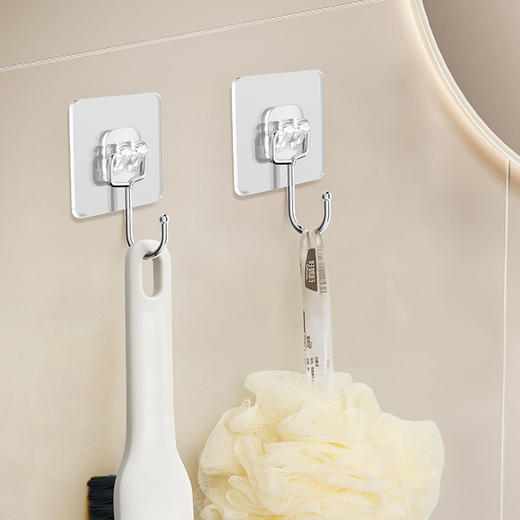 好媳妇强力挂钩粘钩墙壁透明免打孔挂钩强力称重浴室厨房粘钩 商品图5