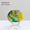 轻奢风手工厚底琉璃艺术花瓶彩色渐变果盘装饰玄关客厅样板间软装 商品缩略图2