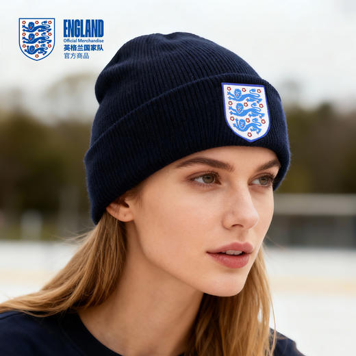 【官方正版】英格兰国家队 | 队徽毛线帽秋冬保暖百搭冷帽 商品图3