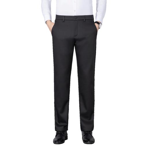 【莱赛尔棉】罗蒙男士加绒休闲裤保暖商务版磨毛内里带隐形防盗拉链舒适百搭长裤 商品图6