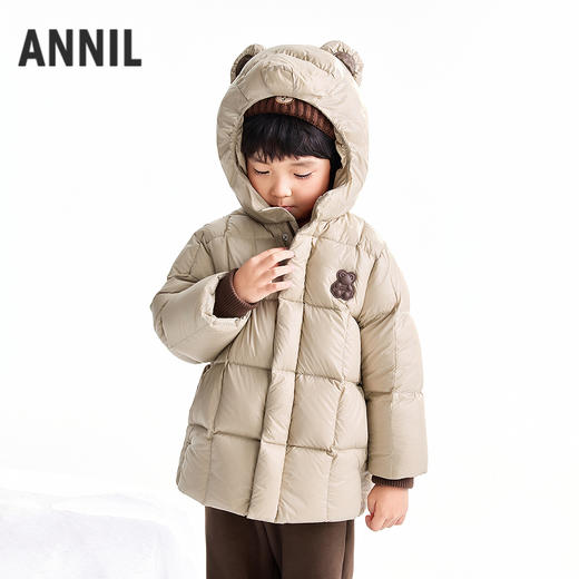 【实体店同款】男女童中长款羽绒服冬季新款安奈儿童装XM545078 商品图2