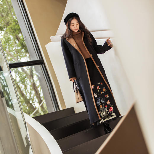 【林栖设计小店】绵羊毛双面呢外套披肩美拉德高级感2025秋冬新款大衣女1954073 商品图7