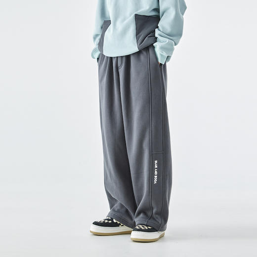 蓝汽水直筒加绒卫裤876B258042QM 商品图2