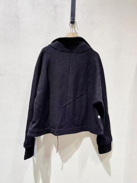 女款翻领拼接针织外套 商品图1