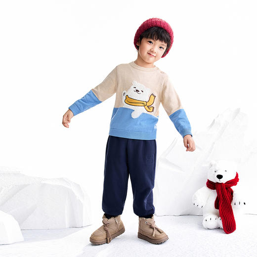 【实体店同款】男童圆领针织上衣冬季新款安奈儿童装XB544027 商品图3