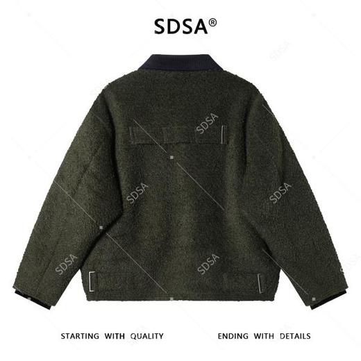 23615SDSA男士秋冬新款痞帅男装潮牌拼接拉链翻领棉服外套百搭时尚 商品图5