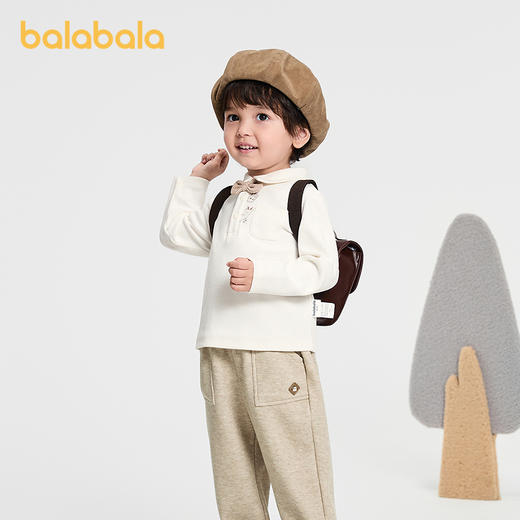 【商场同款】巴拉巴拉童装儿童t恤男宝宝polo衫秋冬2025新款内搭 商品图1