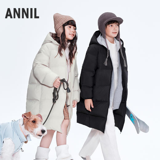 【实体店同款】男女童加长款羽绒服冬季新款安奈儿童装AM545464 商品图1