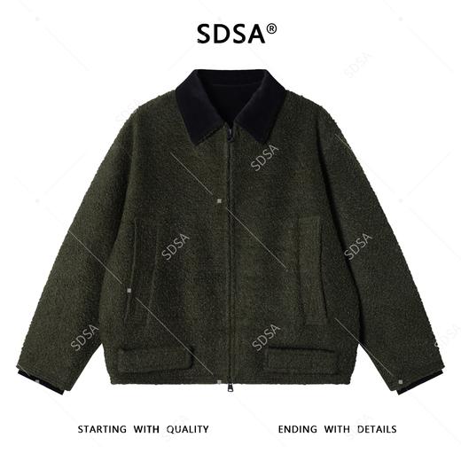 23615SDSA男士秋冬新款痞帅男装潮牌拼接拉链翻领棉服外套百搭时尚 商品图1