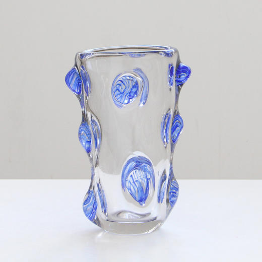 现代手工透明厚重玻璃花器摆件设计师样板间售楼处客厅软装饰简约 商品图5