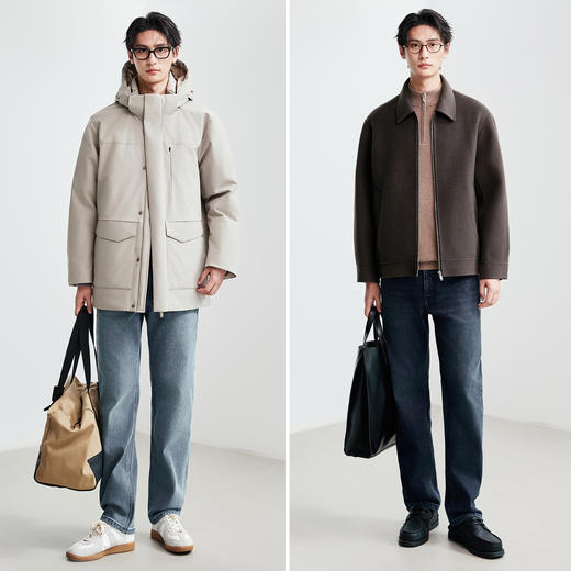 棉仓367819007-Q暖绒弹力厚款直筒牛仔裤男 秋冬加绒蓄热 商品图3