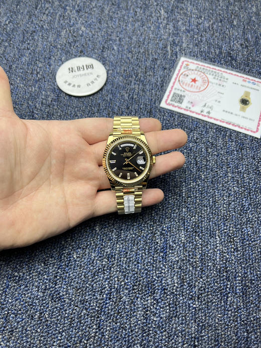 【贵重物品】高端定制 客订包真金款 QF配重版 重量180克+ 劳力士星期日历型系列 日志40mm 黑冰糖DD 商品图8