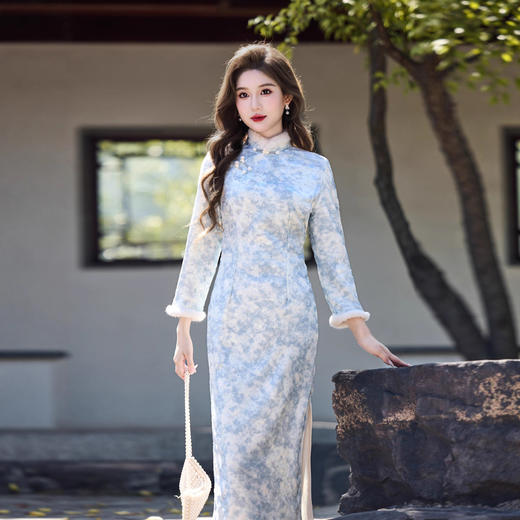 MYJ 新中式旗袍修身气质日常连衣裙 商品图1