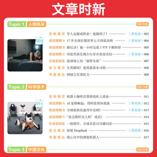 2025一本英语热考时文第6-7辑初中七年级八年级中考阅读理解完形填空短文填空语法训练专项训练 商品图3