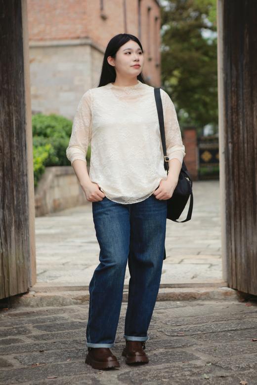 一周发货【版型非常好！牛仔老爹裤】后松紧腰，经典牛仔深蓝色系，百搭不挑人！宽松阔腿版型，显瘦显高一级棒，时尚休闲感拉满~ 商品图2