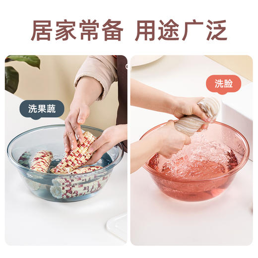 【茶花】PET清透洗脸盆洗菜盆 商品图4