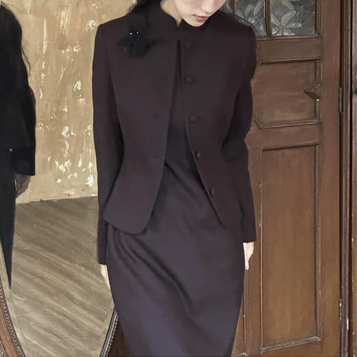 裁缝学苑AQ561新中式无袖旗袍小套装纸样女装复古立领修身外套两件套样板 商品图1