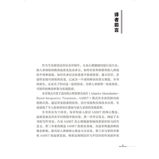适应性心智化整合治疗 针对多需求人群 实践中的应用 心智化治疗实践指南系列 聂晶 主译 精神病学与心理健康 北京大学医学出版社 商品图4