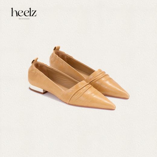 heelz设计师手工鞋履 ｜尖头褶皱浅口羊皮单鞋2公分 商品图2