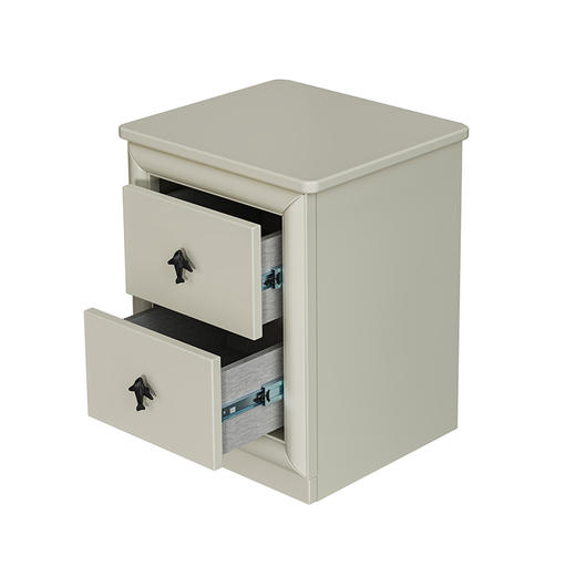 喜梦宝云翼系列床头柜松木实木多层免漆饰面次卧必备 商品图3